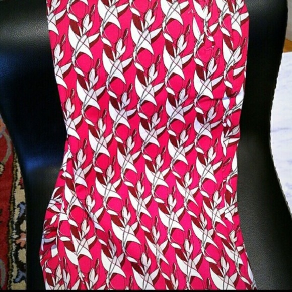 Lane Bryant hot pink pattern ankle length pant Lena fit unique NWT plus sz 24 - Picture 4 of 10